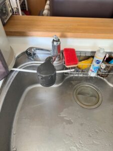 キッチン混合水栓施工前